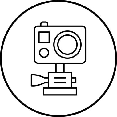 Kamera. Web simgesi basit illüstrasyon