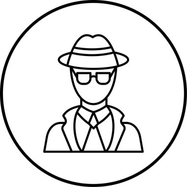 Şapka takan adamın vektör çizimi