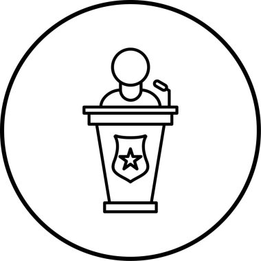 Podyum. Web simgesi basit illüstrasyon