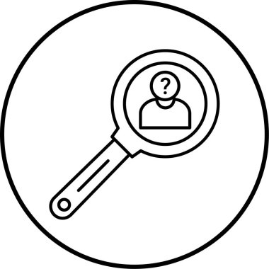 Arama simgesi vektör illüstrasyonu