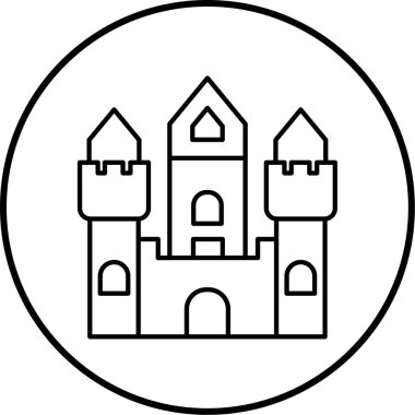 Kiliseye. Web simgesi basit illüstrasyon