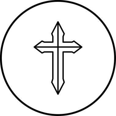 Bir çapraz simgenin vektör illüstrasyonu