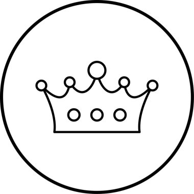 Taç simgesi, vektör illüstrasyonu