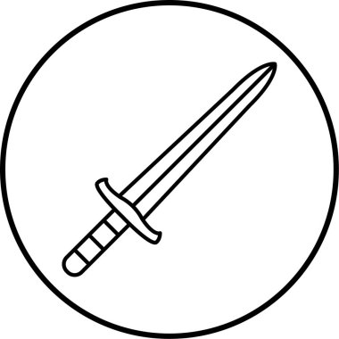 Kılıç. Web simgesi basit illüstrasyon