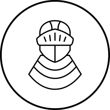 Bir kask simgesinin vektör illüstrasyonu