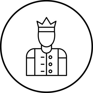 Kral simgesinin vektör illüstrasyonu