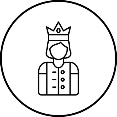 Kraliçe simgesinin vektör illüstrasyonu