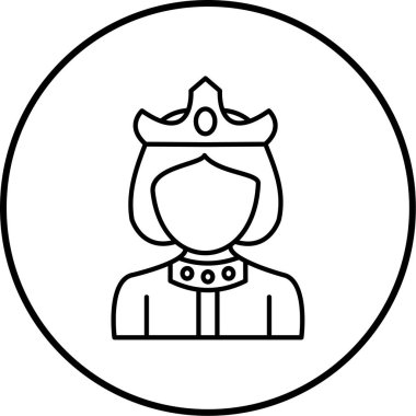 Kraliçe simgesinin vektör illüstrasyonu