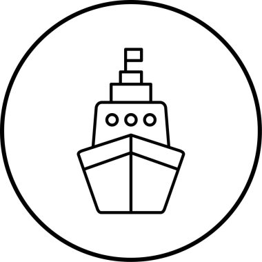 Gemi simgesi vektör illüstrasyonu