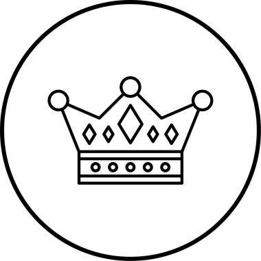 Taç simgesi, vektör illüstrasyonu