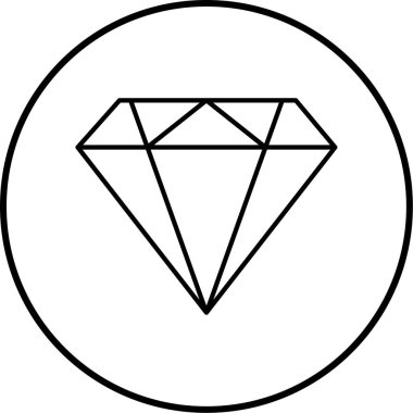 Elmas simgesi vektör illüstrasyonu