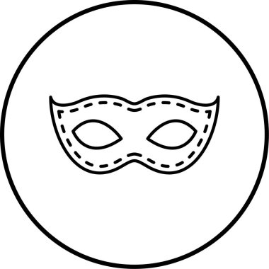 Maske. Web simgesi vektör illüstrasyonu