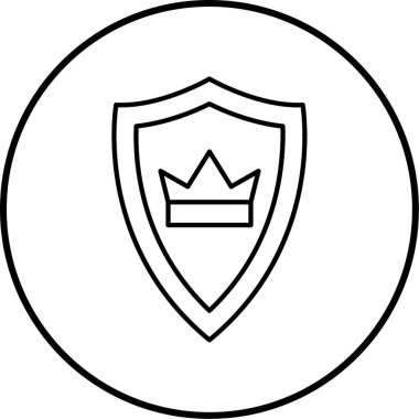 Kalkan. Web simgesi basit illüstrasyon