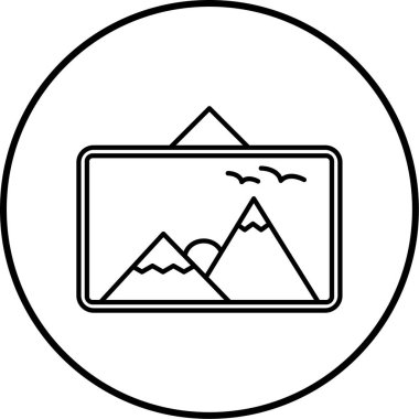 Doğa resminin vektör illüstrasyonu