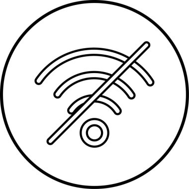 Wi-Fi simgesinin vektör illüstrasyonu