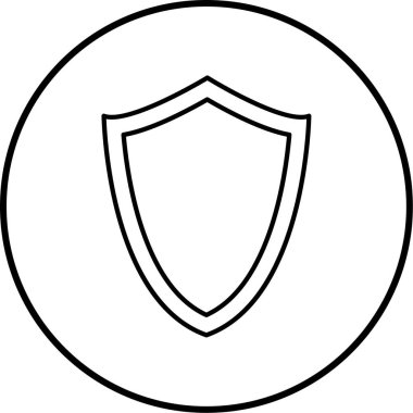 Kalkan. Web simgesi basit illüstrasyon