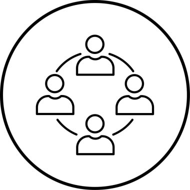 İş insanları simgesinin vektör illüstrasyonu