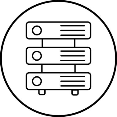 veritabanı. Web simgesi basit illüstrasyon