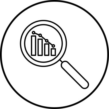 Analizler. Web simgesi basit illüstrasyon