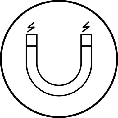 Mıknatıs Web simgesi basit illüstrasyon