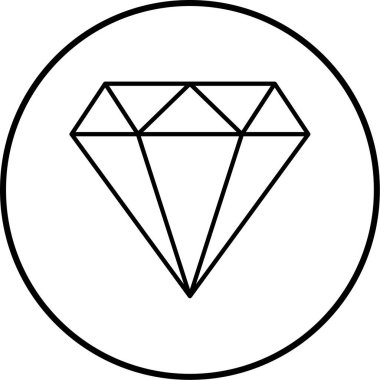 Elmas simgesi vektör illüstrasyonu