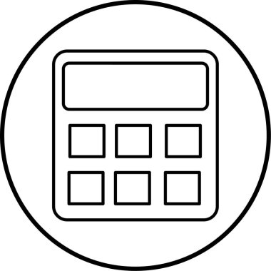 Hesap makinesi. Web simgesi basit illüstrasyon