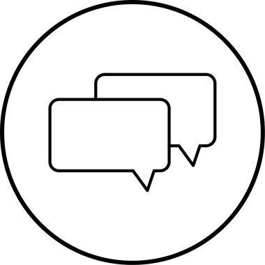 Sohbet simgesi vektör illüstrasyonu