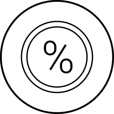 yüzde simgesi vektör illüstrasyonu
