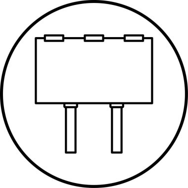 Billboard simgesi vektör illüstrasyonu