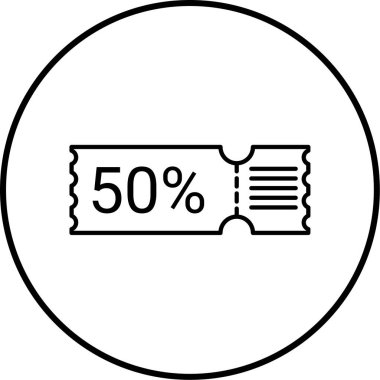 İndirim simgesi vektör illüstrasyonu