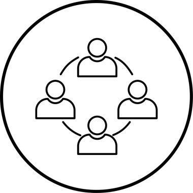 Ekip çalışması simge vektör çizim