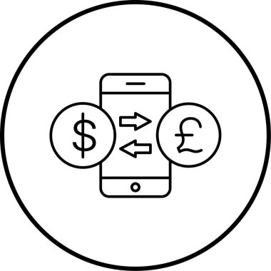 para Satım simge vektör çizim