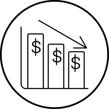 iş ve finans grafik simgesi, vektör illüstrasyonu