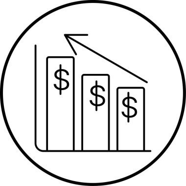 iş ve finans grafik simgesi, vektör illüstrasyonu