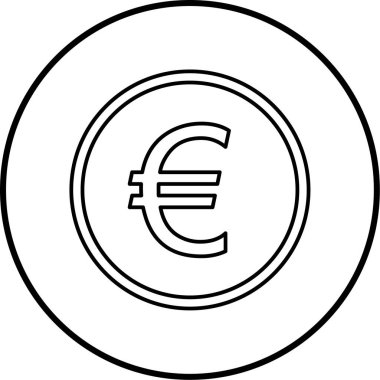 Avro işareti simgesi, vektör illüstrasyonu