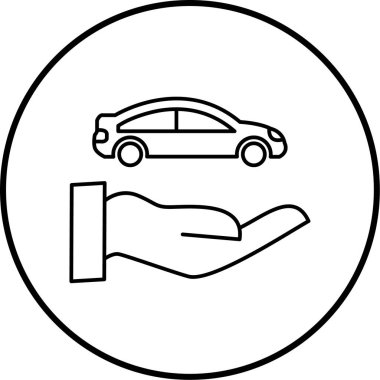 - Araba. Web simgesi basit illüstrasyon