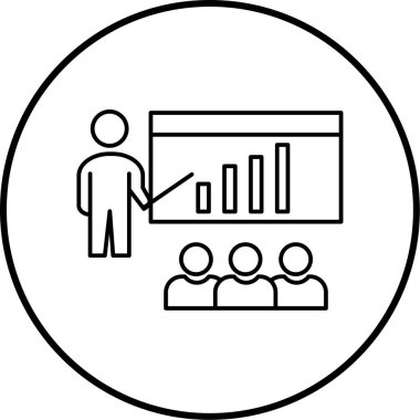 Kişisel ve ticari kullanım için iş sunum simgesi.
