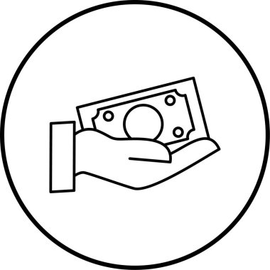 Para için. Web simgesi basit illüstrasyon