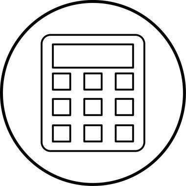 Hesap makinesi. Web simgesi basit illüstrasyon