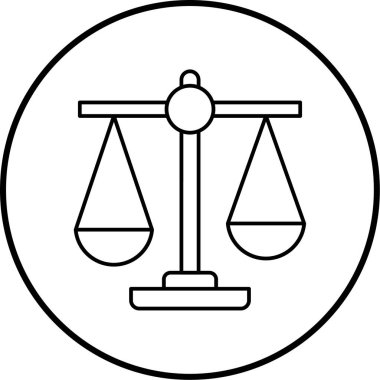 adalet simgesi vektör illüstrasyonu