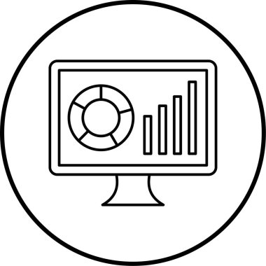 Bilgisayar simgesi vektör illüstrasyonunda grafik