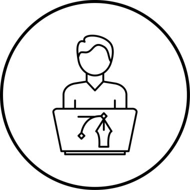 İnsan simgesinin vektör illüstrasyonu