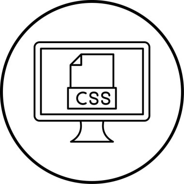 CSS dosya simgesi vektör illüstrasyonu