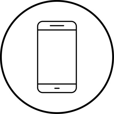Cep telefonu simgesi, vektör illüstrasyonu
