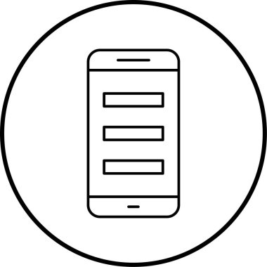 Cep telefonu simgesi, vektör illüstrasyonu