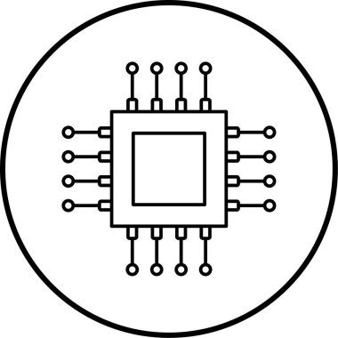 devre kartı simgesi, vektör illüstrasyonu