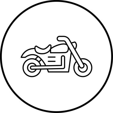 Motorsiklet. Web simgesi basit illüstrasyon