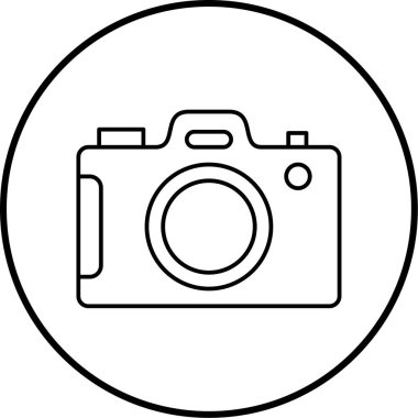 fotoğraf makinesi ikon vektör illüstrasyonu