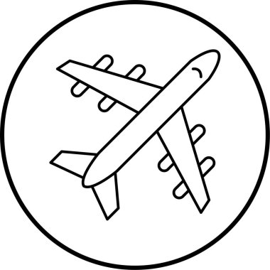 uçak ikonu vektör illüstrasyonu