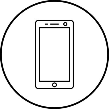 Cep telefonu simgesi, vektör illüstrasyonu